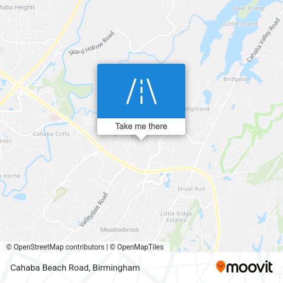 Mapa de Cahaba Beach Road