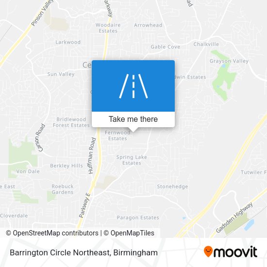 Barrington Circle Northeast map