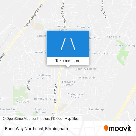 Bond Way Northeast map