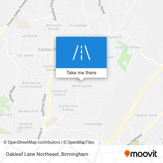 Oakleaf Lane Northeast map