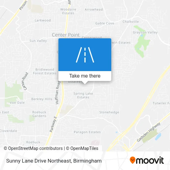 Sunny Lane Drive Northeast map