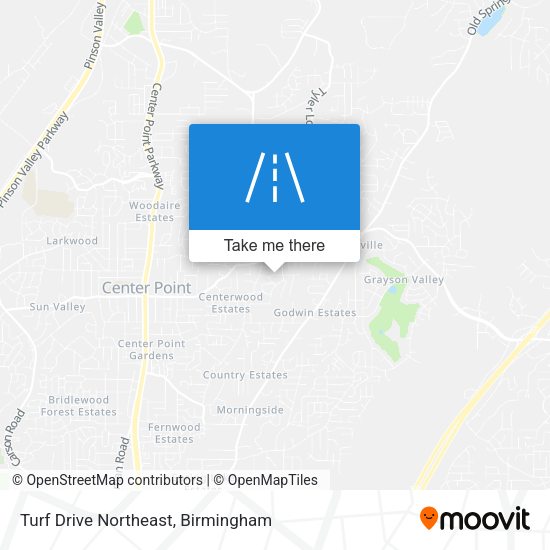 Turf Drive Northeast map