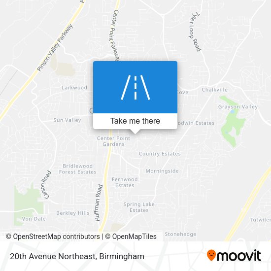 20th Avenue Northeast map