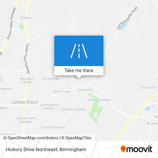 Hickory Drive Northeast map