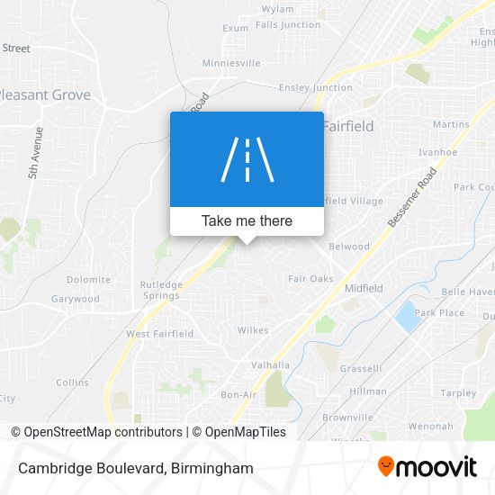 Cambridge Boulevard map