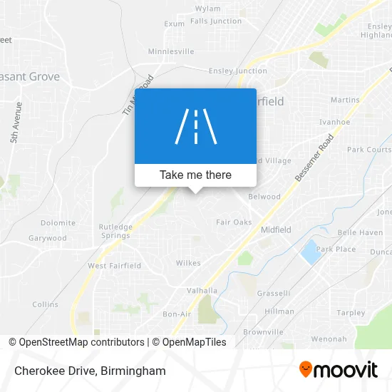 Cherokee Drive map