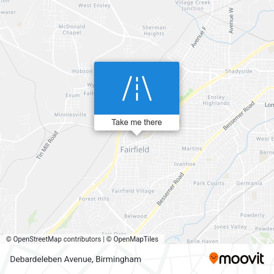 Mapa de Debardeleben Avenue