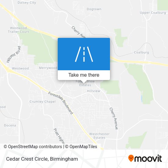 Mapa de Cedar Crest Circle