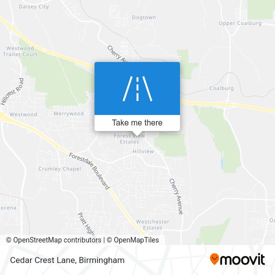 Cedar Crest Lane map