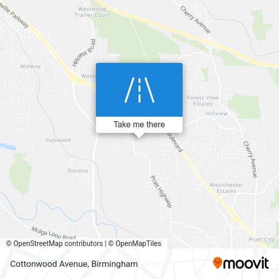 Cottonwood Avenue map