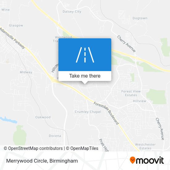 Merrywood Circle map