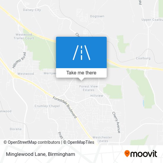 Minglewood Lane map