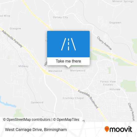 West Carriage Drive map