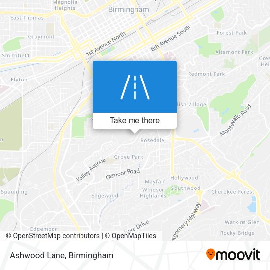 Ashwood Lane map