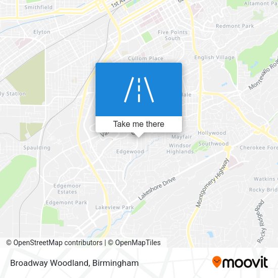 Mapa de Broadway Woodland