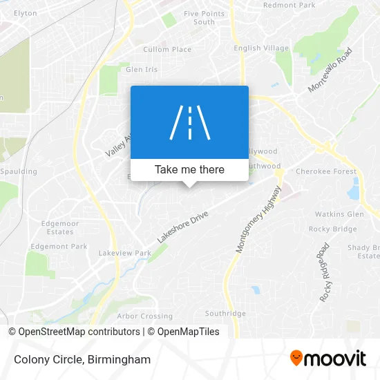 Colony Circle map
