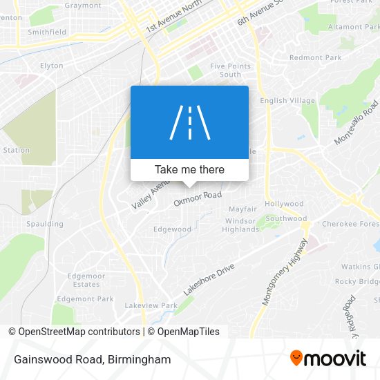 Gainswood Road map