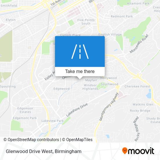 Glenwood Drive West map