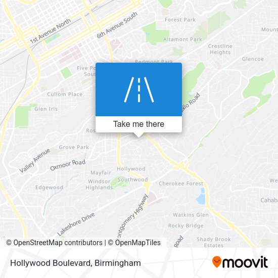 Hollywood Boulevard map