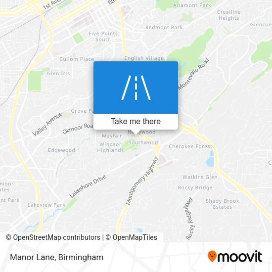 Manor Lane map