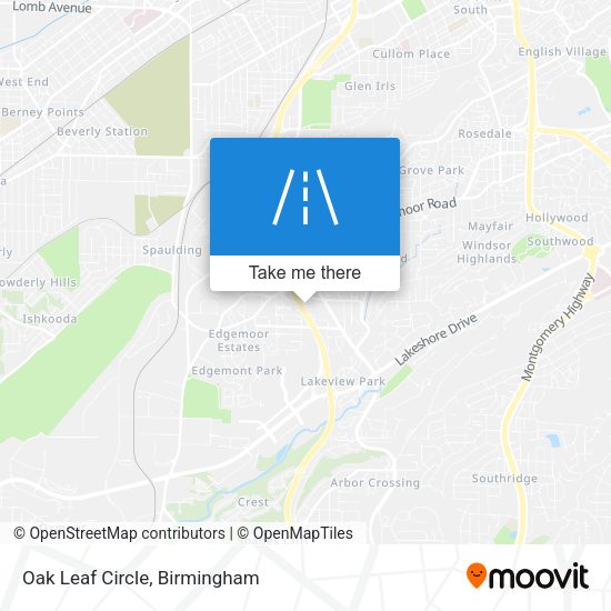 Oak Leaf Circle map