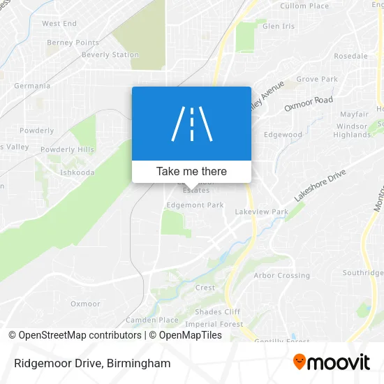 Ridgemoor Drive map