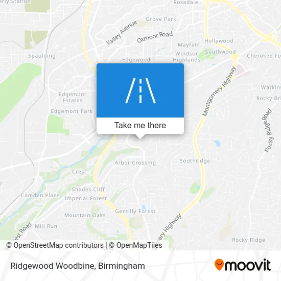 Ridgewood Woodbine map