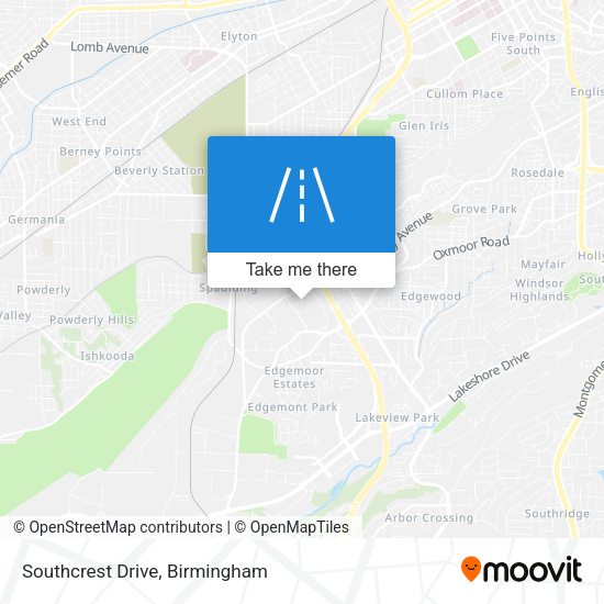 Southcrest Drive map