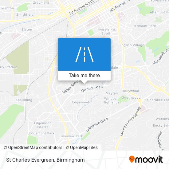 Mapa de St Charles Evergreen