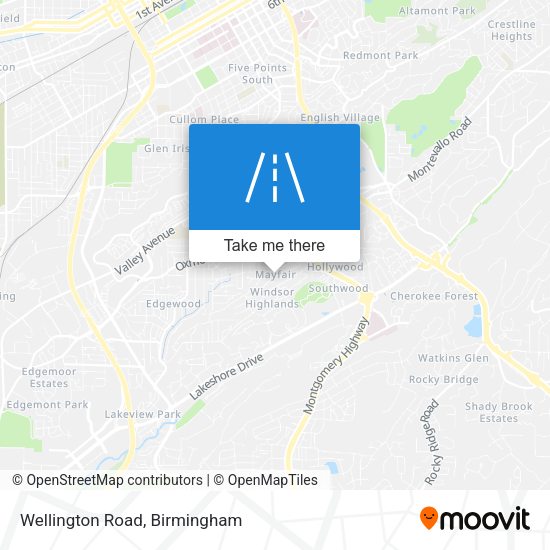 Wellington Road map