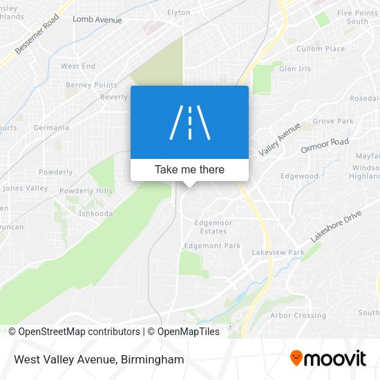 West Valley Avenue map