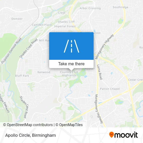 Apollo Circle map