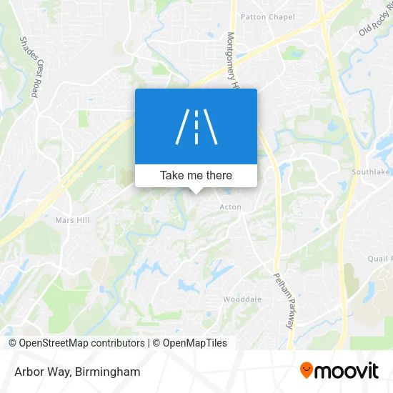 Arbor Way map