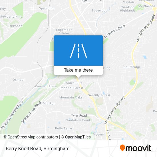 Berry Knoll Road map