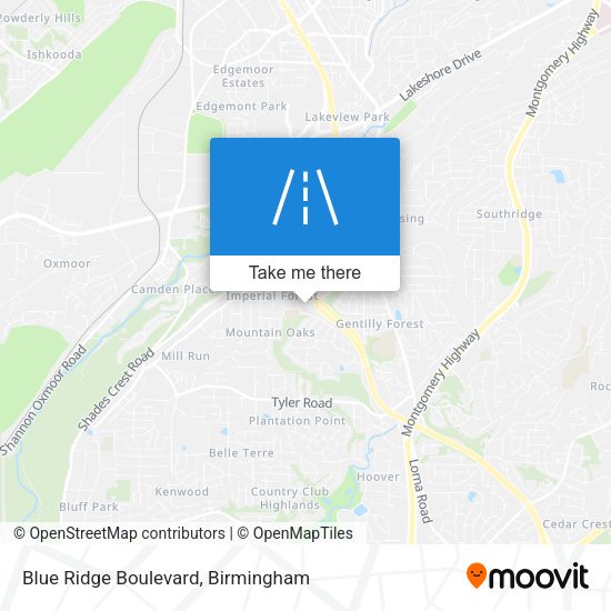Blue Ridge Boulevard map