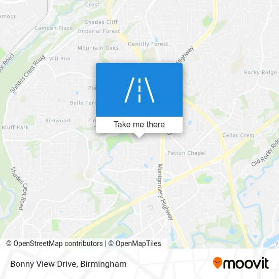 Bonny View Drive map