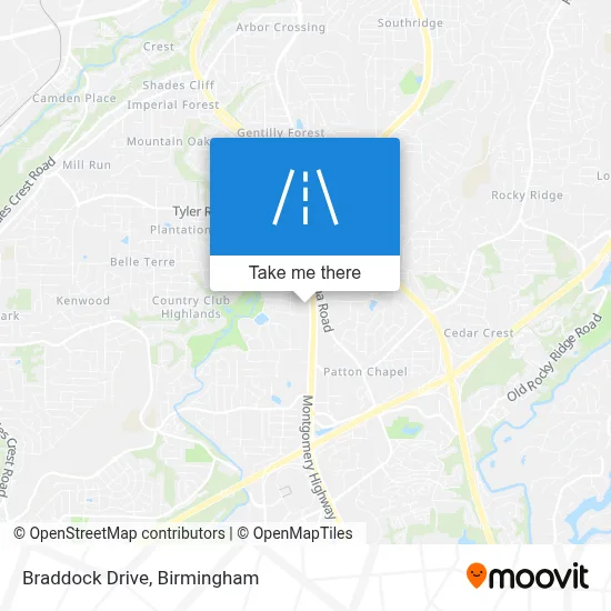 Braddock Drive map