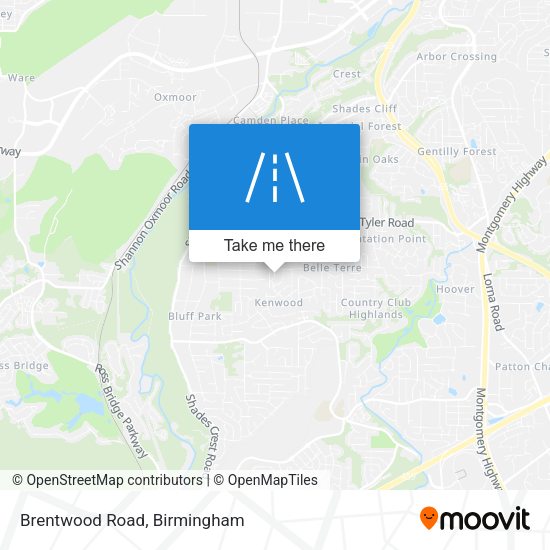 Brentwood Road map