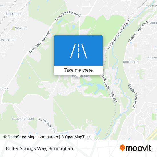 Butler Springs Way map