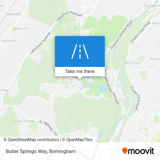Butler Springs Way map