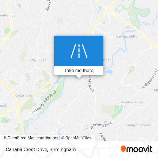 Cahaba Crest Drive map