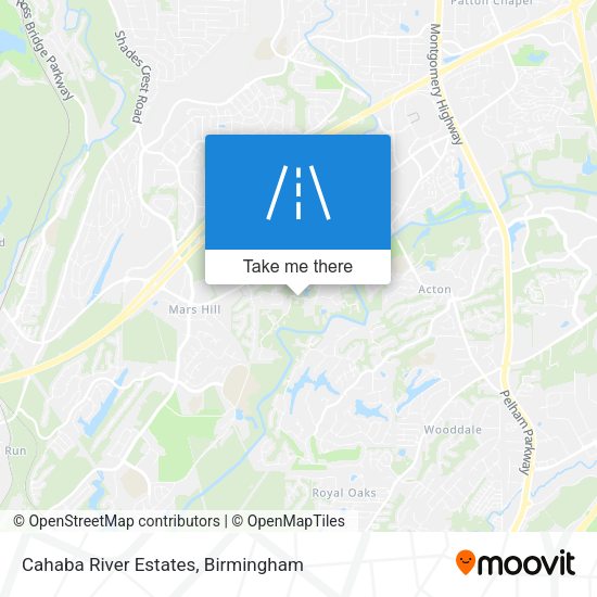 Cahaba River Estates map