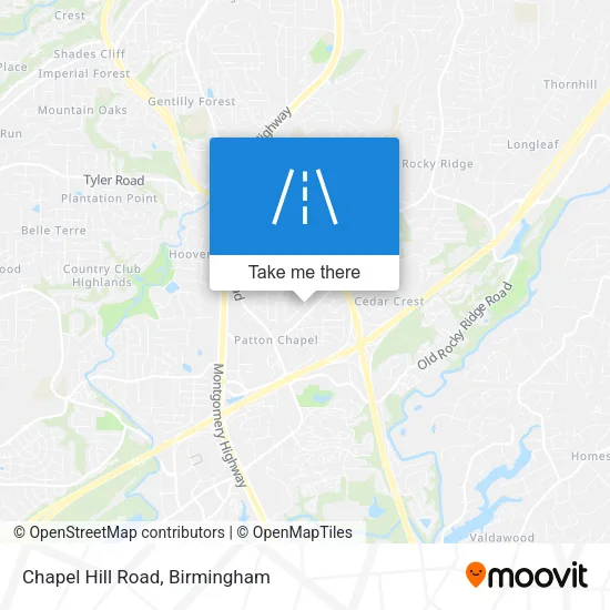 Chapel Hill Road map