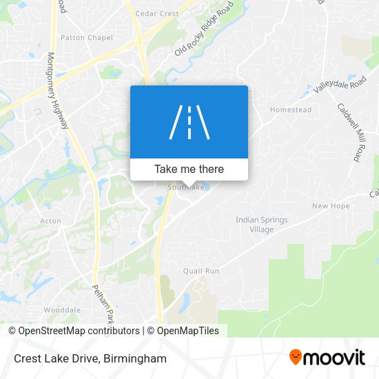 Crest Lake Drive map