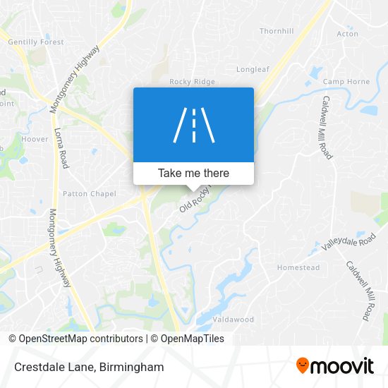 Crestdale Lane map