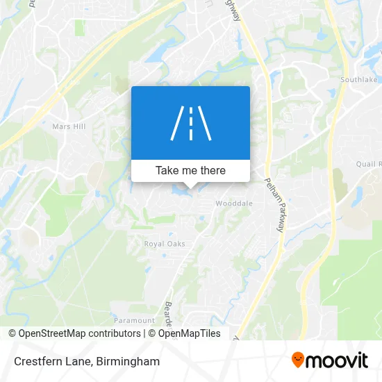 Crestfern Lane map