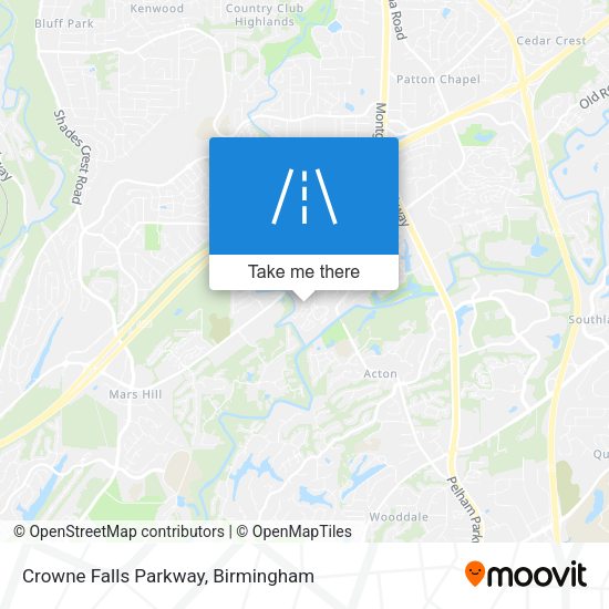 Crowne Falls Parkway map