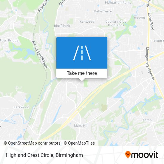 Highland Crest Circle map