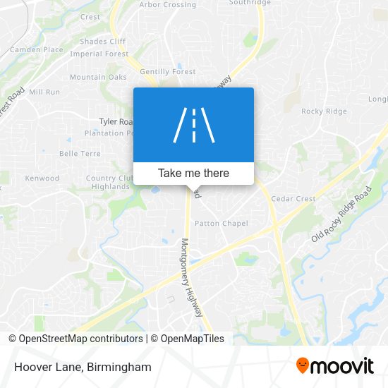 Hoover Lane map