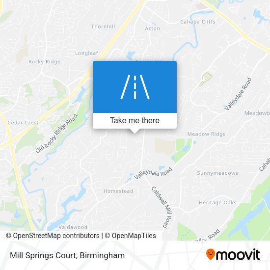 Mapa de Mill Springs Court